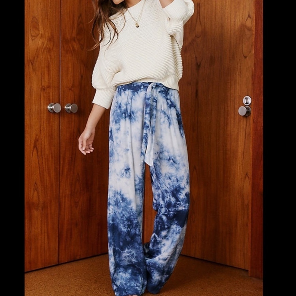 💜NWT💜 Anthropologie Cloth & Stone Venice Wide-Leg Pant Sz L